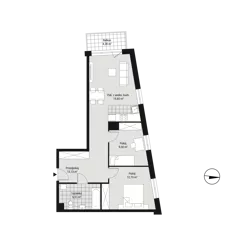 3 pokoje, mieszkanie 61,33 m², piętro 1, oferta nr mieszkanie C15, Na Koszutce, Katowice, Śródmieście, Koszutka, ul. Słoneczna 1