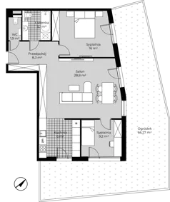 3 pokoje, mieszkanie 78,33 m², parter, oferta nr mieszkanie C08-Wykończone pod klucz, Na Koszutce, Katowice, Śródmieście, Koszutka, ul. Słoneczna 1