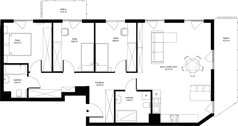 4 pokoje, mieszkanie 86,97 m², piętro 5, oferta nr mieszkanie 31, Bytkowska 4.0, Katowice, Wełnowiec-Józefowiec, ul. Bytkowska