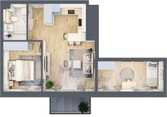 3 pokoje, mieszkanie 50,32 m², piętro 2, oferta nr E24, Na Koszutce II, Katowice, Śródmieście, Koszutka, ul. Słoneczna 1
