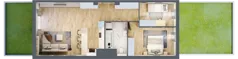 3 pokoje, mieszkanie 67,97 m², parter, oferta nr mieszkanie A0.3, Enklawa Bukowa, Kraków, Podgórze, Rybitwy, ul. Bukowa 67