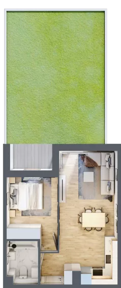 2 pokoje, mieszkanie 41,91 m², piętro 1, oferta nr C.10, Nowa Namiarkowa, Będzin, ul. Namiarkowa 15D