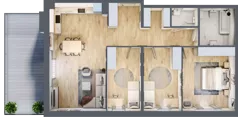4 pokoje, mieszkanie 90,15 m², piętro 3, oferta nr B.23, Nowa Namiarkowa, Będzin, ul. Namiarkowa 15D