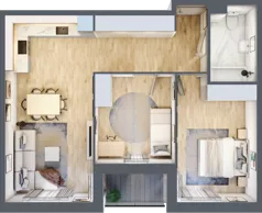 3 pokoje, mieszkanie 63,31 m², piętro 1, oferta nr C.09, Nowa Namiarkowa, Będzin, ul. Namiarkowa 15D