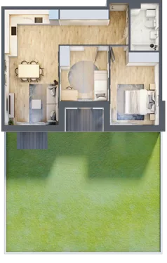 3 pokoje, mieszkanie 63,31 m², parter, oferta nr C.02, Nowa Namiarkowa, Będzin, ul. Namiarkowa 15D