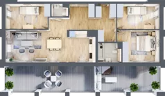 4 pokoje, mieszkanie 83,70 m², piętro 8, oferta nr 146, Semiramis, Katowice, Dąbrówka Mała, ul. Wiertnicza