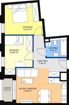 3 pokoje, mieszkanie 53,63 m², piętro 8, oferta nr 144, Semiramis, Katowice, Bogucice, ul. Wiertnicza