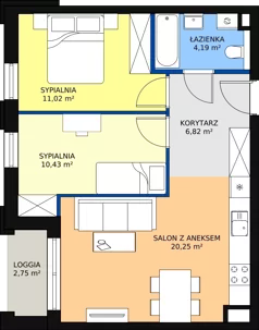 3 pokoje, mieszkanie 52,71 m², piętro 7, oferta nr 127, Semiramis, Katowice, Bogucice, ul. Wiertnicza