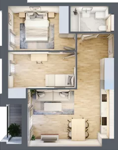 3 pokoje, mieszkanie 52,71 m², piętro 6, oferta nr 109, Semiramis, Katowice, Dąbrówka Mała, ul. Wiertnicza