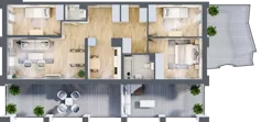4 pokoje, mieszkanie 82,93 m², piętro 5, oferta nr 92, Semiramis, Katowice, Dąbrówka Mała, ul. Wiertnicza