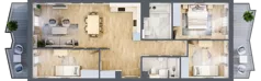 4 pokoje, mieszkanie 84,05 m², piętro 2, oferta nr 34, Semiramis, Katowice, Dąbrówka Mała, ul. Wiertnicza