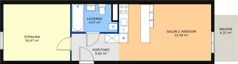 2 pokoje, mieszkanie 49,62 m², piętro 1, oferta nr B1.20, Enklawa Bukowa II, Kraków, Podgórze, Rybitwy, ul. Bukowa 65 i 69