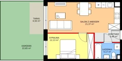 2 pokoje, mieszkanie 41,13 m², parter, oferta nr 70, Mikusińskiego 25, Katowice, Wełnowiec-Józefowiec, Wełnowiec, ul. Jana Mikusińskiego 25