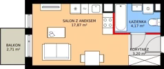1 pokój, mieszkanie 25,24 m², piętro 1, oferta nr 126, Mikusińskiego 25, Katowice, Wełnowiec-Józefowiec, Wełnowiec, ul. Jana Mikusińskiego 25