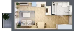 1 pokój, mieszkanie 25,24 m², piętro 1, oferta nr mieszkanie 126, Mikusińskiego 25, Katowice, Wełnowiec-Józefowiec, Wełnowiec, ul. Jana Mikusińskiego 25