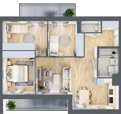 4 pokoje, mieszkanie 68,13 m², piętro 1, oferta nr mieszkanie 129, Mikusińskiego 25, Katowice, Wełnowiec-Józefowiec, Wełnowiec, ul. Jana Mikusińskiego 25