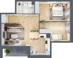 3 pokoje, mieszkanie 57,60 m², piętro 3, oferta nr mieszkanie 53, Mikusińskiego 25, Katowice, Wełnowiec-Józefowiec, Wełnowiec, ul. Jana Mikusińskiego 25