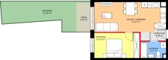 2 pokoje, mieszkanie 41,13 m², parter, oferta nr 7, Mikusińskiego 25, Katowice, Wełnowiec-Józefowiec, Wełnowiec, ul. Jana Mikusińskiego 25