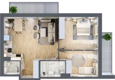 3 pokoje, mieszkanie 63,91 m², piętro 2, oferta nr mieszkanie 40, Mikusińskiego 25, Katowice, Wełnowiec-Józefowiec, Wełnowiec, ul. Jana Mikusińskiego 25
