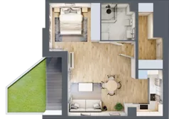 1 pokój, mieszkanie 48,06 m², parter, oferta nr mieszkanie 2, Mikusińskiego 25, Katowice, Wełnowiec-Józefowiec, Wełnowiec, ul. Jana Mikusińskiego 25