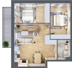 3 pokoje, mieszkanie 55,76 m², piętro 1, oferta nr mieszkanie 80, Mikusińskiego 25, Katowice, Wełnowiec-Józefowiec, Wełnowiec, ul. Jana Mikusińskiego 25