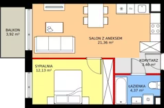 2 pokoje, mieszkanie 41,12 m², piętro 2, oferta nr 139, Mikusińskiego 25, Katowice, Wełnowiec-Józefowiec, Wełnowiec, ul. Jana Mikusińskiego 25
