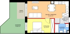 2 pokoje, mieszkanie 41,08 m², parter, oferta nr 69, Mikusińskiego 25, Katowice, Wełnowiec-Józefowiec, Wełnowiec, ul. Jana Mikusińskiego 25