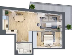 2 pokoje, mieszkanie 50,25 m², piętro 1, oferta nr mieszkanie 119, Mikusińskiego 25, Katowice, Wełnowiec-Józefowiec, Wełnowiec, ul. Jana Mikusińskiego 25