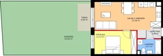 2 pokoje, mieszkanie 41,14 m², parter, oferta nr 5, Mikusińskiego 25, Katowice, Wełnowiec-Józefowiec, Wełnowiec, ul. Jana Mikusińskiego 25