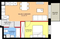2 pokoje, mieszkanie 40,41 m², piętro 3, oferta nr 50, Mikusińskiego 25, Katowice, Wełnowiec-Józefowiec, Wełnowiec, ul. Jana Mikusińskiego 25