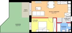 2 pokoje, mieszkanie 41,13 m², parter, oferta nr 117, Mikusińskiego 25, Katowice, Wełnowiec-Józefowiec, Wełnowiec, ul. Jana Mikusińskiego 25