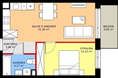 2 pokoje, mieszkanie 41,12 m², piętro 3, oferta nr 99, Mikusińskiego 25, Katowice, Wełnowiec-Józefowiec, Wełnowiec, ul. Jana Mikusińskiego 25