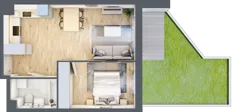 2 pokoje, mieszkanie 40,41 m², piętro 4, oferta nr mieszkanie 64, Mikusińskiego 25, Katowice, Wełnowiec-Józefowiec, Wełnowiec, ul. Jana Mikusińskiego 25