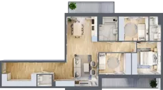 4 pokoje, mieszkanie 87,58 m², piętro 4, oferta nr 100, Mikusińskiego 25, Katowice, Wełnowiec-Józefowiec, Wełnowiec, ul. Jana Mikusińskiego 25