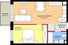 2 pokoje, mieszkanie 41,12 m², piętro 4, oferta nr 102, Mikusińskiego 25, Katowice, Wełnowiec-Józefowiec, Wełnowiec, ul. Jana Mikusińskiego 25