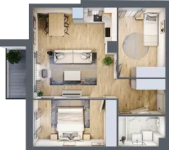 3 pokoje, mieszkanie 55,08 m², piętro 1, oferta nr mieszkanie 77, Mikusińskiego 25, Katowice, Wełnowiec-Józefowiec, Wełnowiec, ul. Jana Mikusińskiego 25