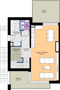 4 pokoje, mieszkanie 160,34 m², oferta nr 7A-7A, Krzemienna, Katowice, Osiedle Paderewskiego-Muchowiec, Muchowiec, ul. Krzemienna