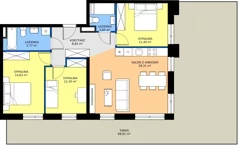 4 pokoje, mieszkanie 85,15 m², piętro 1, oferta nr B11-M18, Krzemienna, Katowice, Osiedle Paderewskiego-Muchowiec, Muchowiec, ul. Krzemienna
