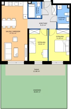 3 pokoje, mieszkanie 67,96 m², parter, oferta nr B11-M08, Krzemienna, Katowice, Osiedle Paderewskiego-Muchowiec, Muchowiec, ul. Krzemienna