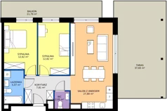 3 pokoje, mieszkanie 68,17 m², piętro 2, oferta nr B11-M30, Krzemienna, Katowice, Osiedle Paderewskiego-Muchowiec, Muchowiec, ul. Krzemienna