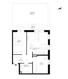 3 pokoje, mieszkanie 61,22 m², parter, oferta nr B12-M03, Krzemienna, Katowice, Osiedle Paderewskiego-Muchowiec, Muchowiec, ul. Krzemienna