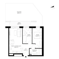 3 pokoje, mieszkanie 51,01 m², parter, oferta nr B12-M08, Krzemienna, Katowice, Osiedle Paderewskiego-Muchowiec, Muchowiec, ul. Krzemienna