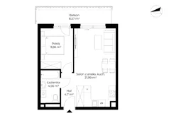 2 pokoje, mieszkanie 41,11 m², piętro 1, oferta nr B12-M09, Krzemienna, Katowice, Osiedle Paderewskiego-Muchowiec, Muchowiec, ul. Krzemienna