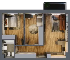3 pokoje, mieszkanie 62,41 m², piętro 3, oferta nr 30, Złote Kaskady III, Białystok, Horodniany 14