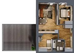 3 pokoje, mieszkanie 53,57 m², piętro 1, oferta nr 11, Złote Kaskady III, Białystok, Horodniany 14