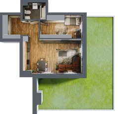 2 pokoje, mieszkanie 52,18 m², parter, oferta nr 4, Złote Kaskady III, Białystok, Horodniany 14