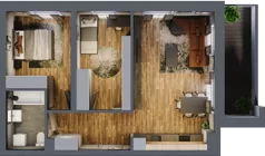 3 pokoje, mieszkanie 63,76 m², piętro 1, oferta nr 5, Złote Kaskady III, Białystok, Horodniany 14