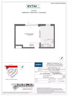 Lokal użytkowy 38,40 m², oferta nr RM/1B/G/0/LU2, Rytm Mokotowa - lokale usługowe, Warszawa, Mokotów, Augustówka, ul. Antoniewska / Piramowicza