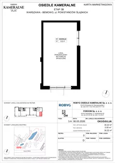 Lokal użytkowy 30,22 m², oferta nr OK3/D/0/LU6 FS, Osiedle Kameralne - lokale usługowe, Warszawa, Bemowo, Jelonki Południowe, ul. Powstańców Śląskich / Połczyńska