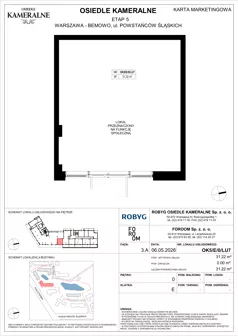 Lokal użytkowy 31,22 m², oferta nr OK5/E/0/LU7 FS, Osiedle Kameralne - lokale usługowe, Warszawa, Bemowo, Jelonki Południowe, ul. Powstańców Śląskich / Połczyńska